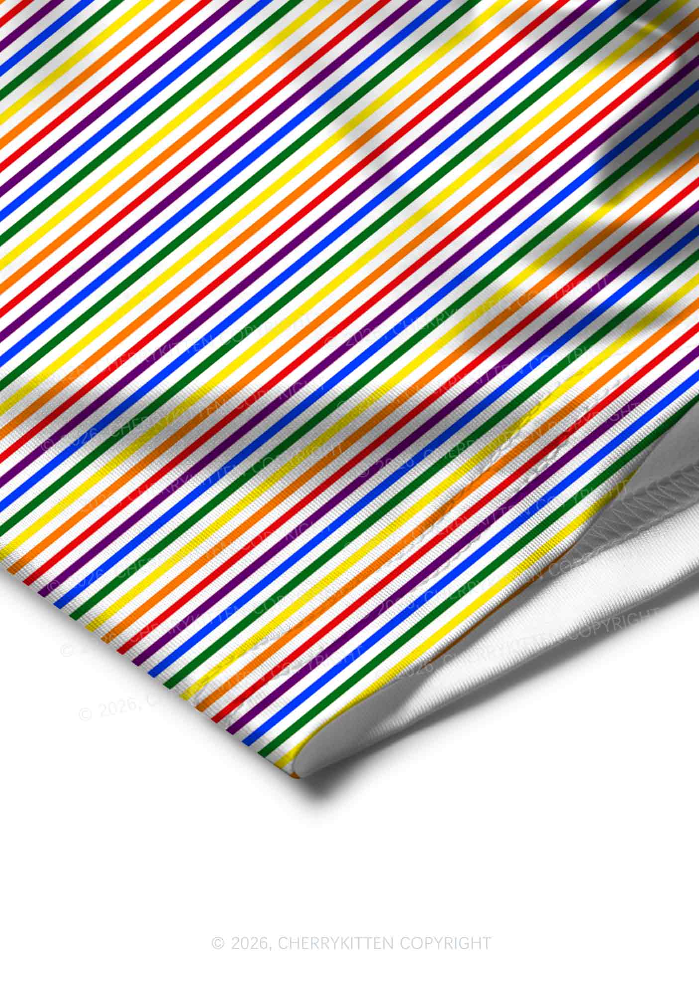 Rainbow Stripes Pride Y2K Print Men Boxer Briefs Cherrykitten