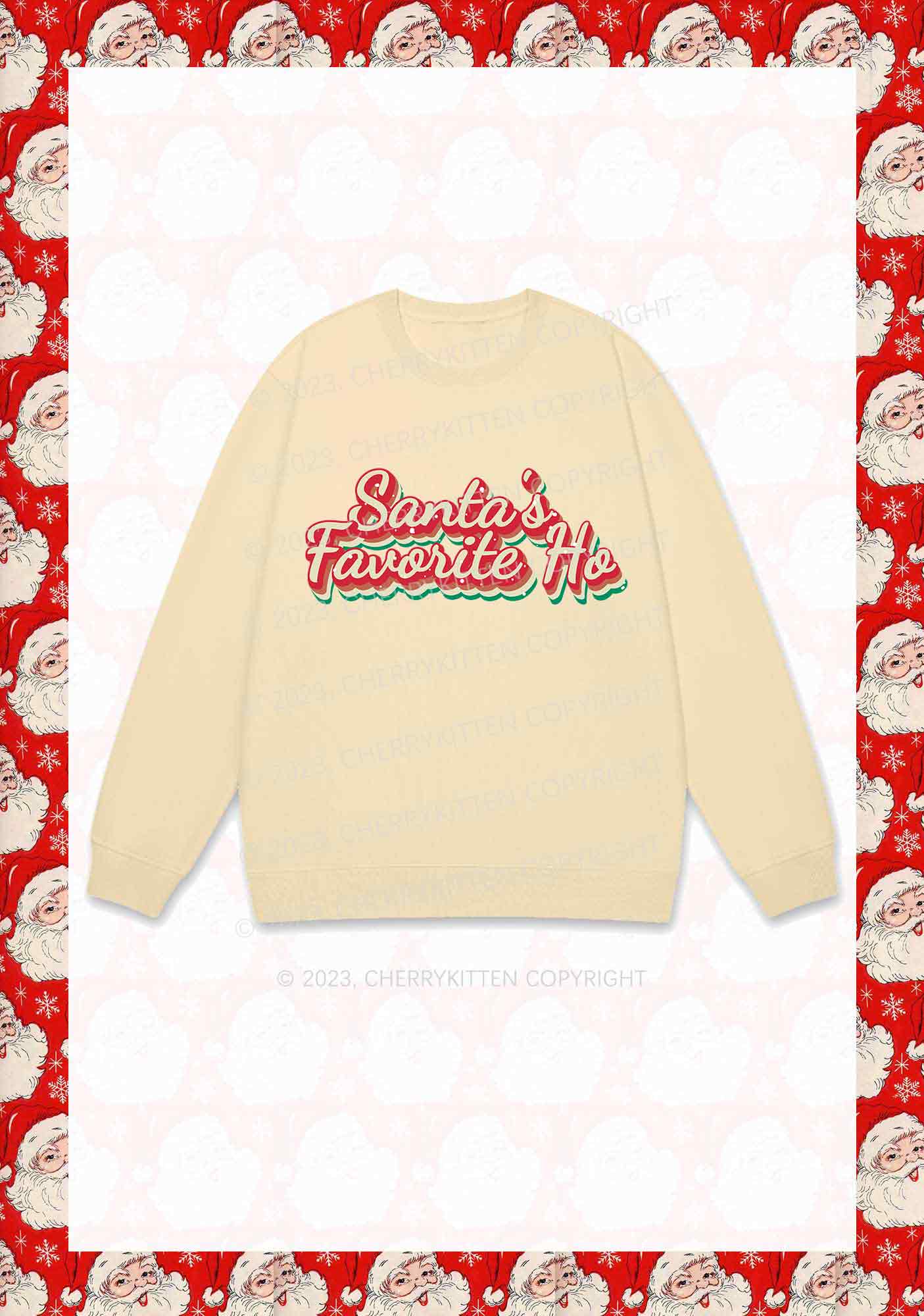 Santa's Favorite Ho Christmas Y2K Sweatshirt Cherrykitten