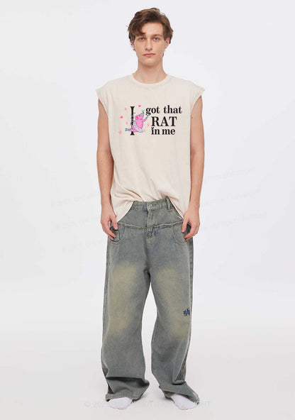 Got Rat In Me Y2K Washed Muscle Tank Cherrykitten