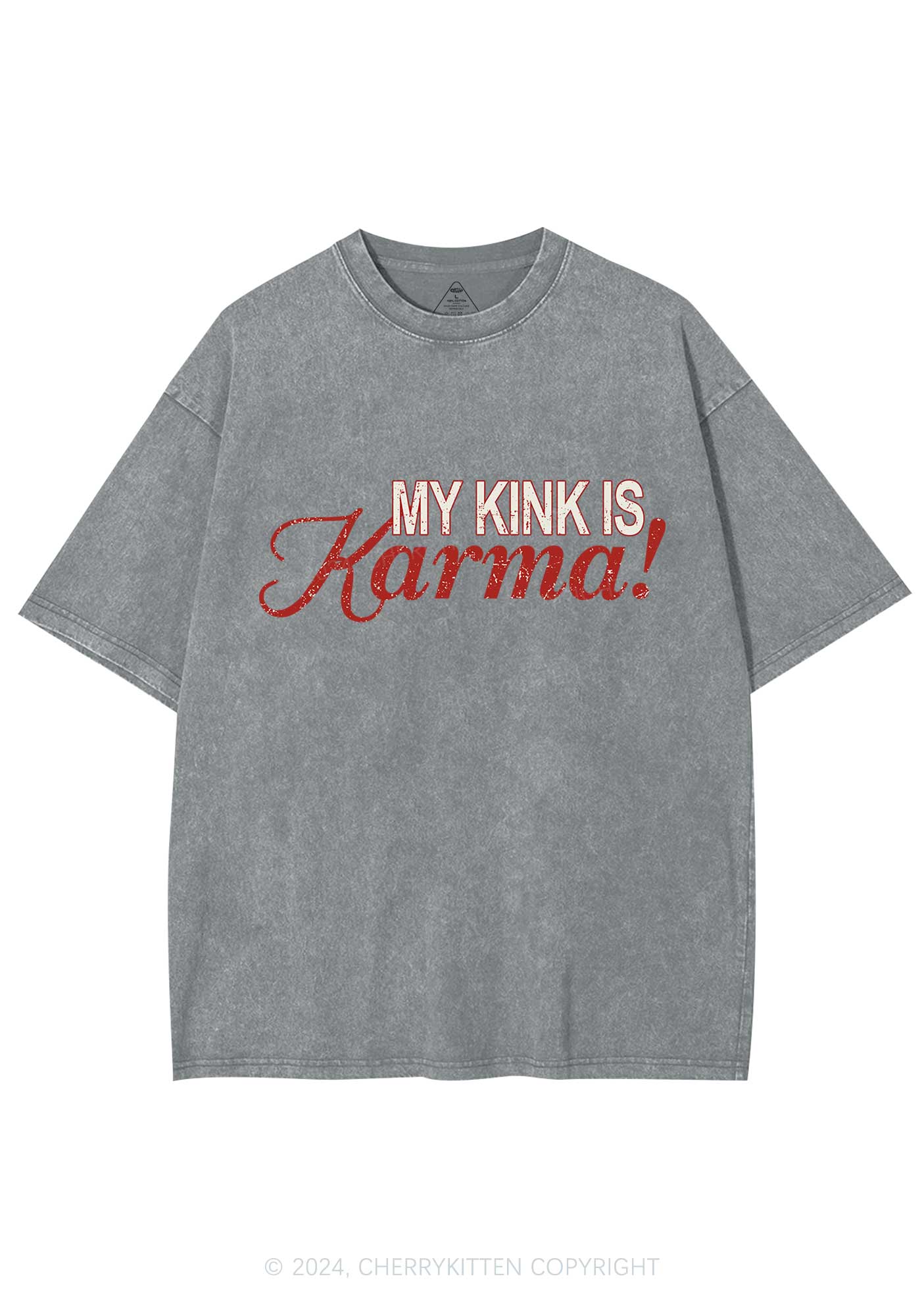 My Kink Is Karma Y2K Washed Tee Cherrykitten