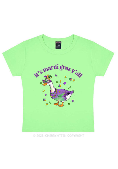 Its Mardi Gras Yall Y2K Baby Tee Cherrykitten