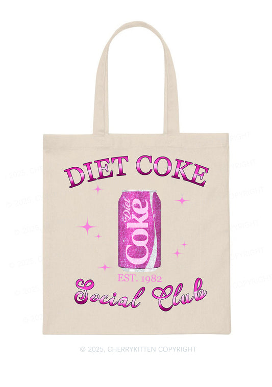 Diet Coke Social Club Y2K Canvas Tote Bag Cherrykitten