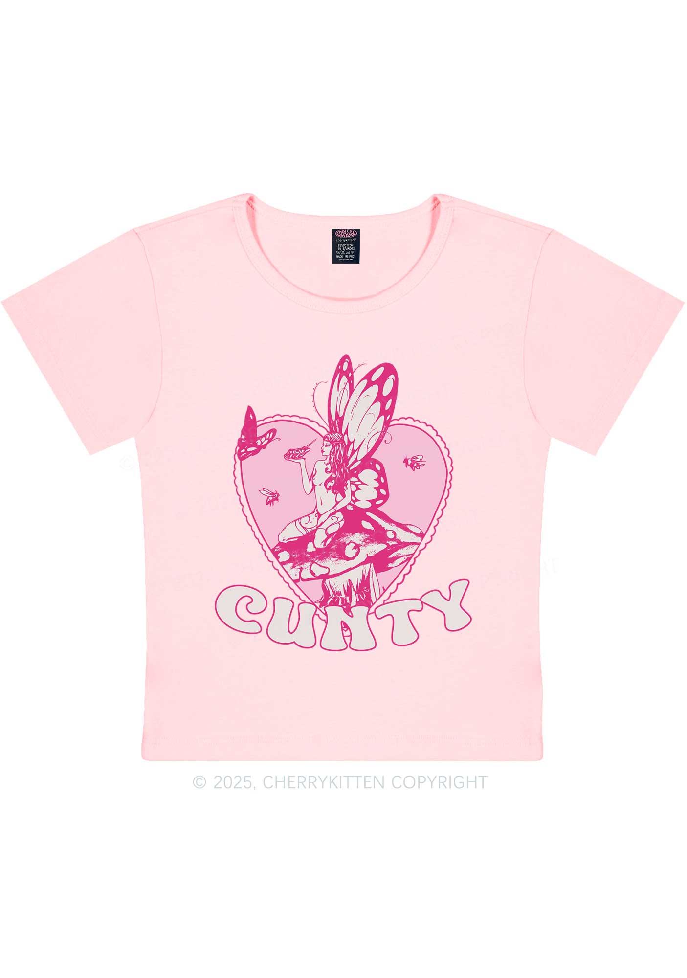 Butterfly Cxnty Y2K Baby Tee Cherrykitten