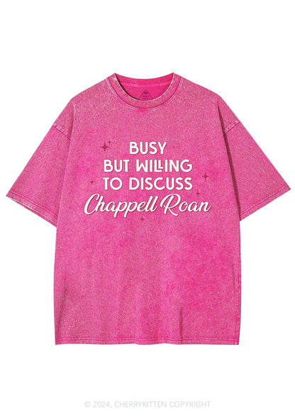 Busy But Willing To Discuss Y2K Washed Tee Cherrykitten