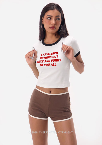 I Have Been Funny Y2K Ringer Tee Cherrykitten