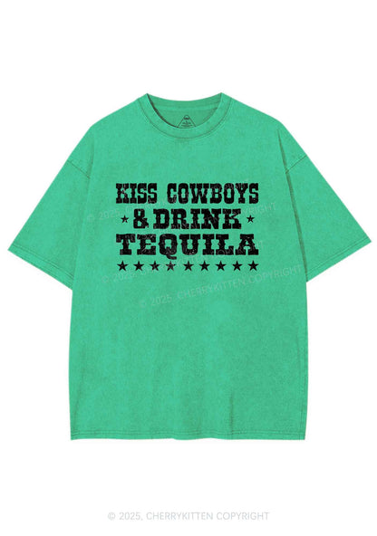 Kiss Cowboys Y2K Shirts Washed Tee Cherrykitten