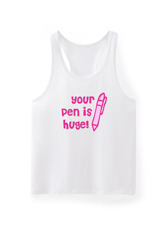 Your Pen Is Huge Y2K Men Racerback Tank Top Cherrykitten