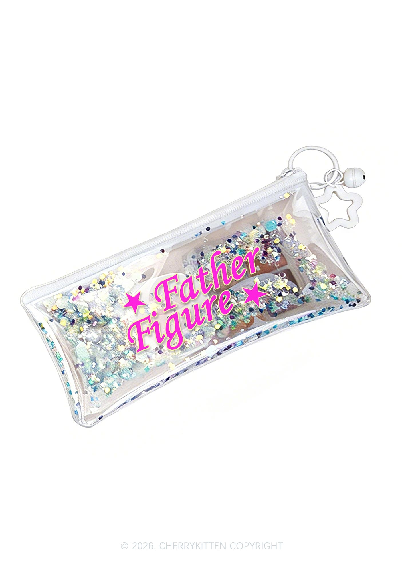 Father Figure Y2K Quicksand Transparent Pencil Pouch Cherrykitten