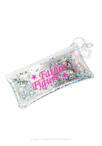 Father Figure Y2K Quicksand Transparent Pencil Pouch Cherrykitten