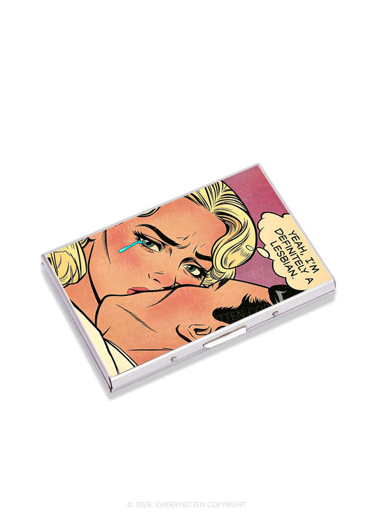 Im Definitely A Lesbian Pride Y2K Mirror Cigarette Case Cherrykitten