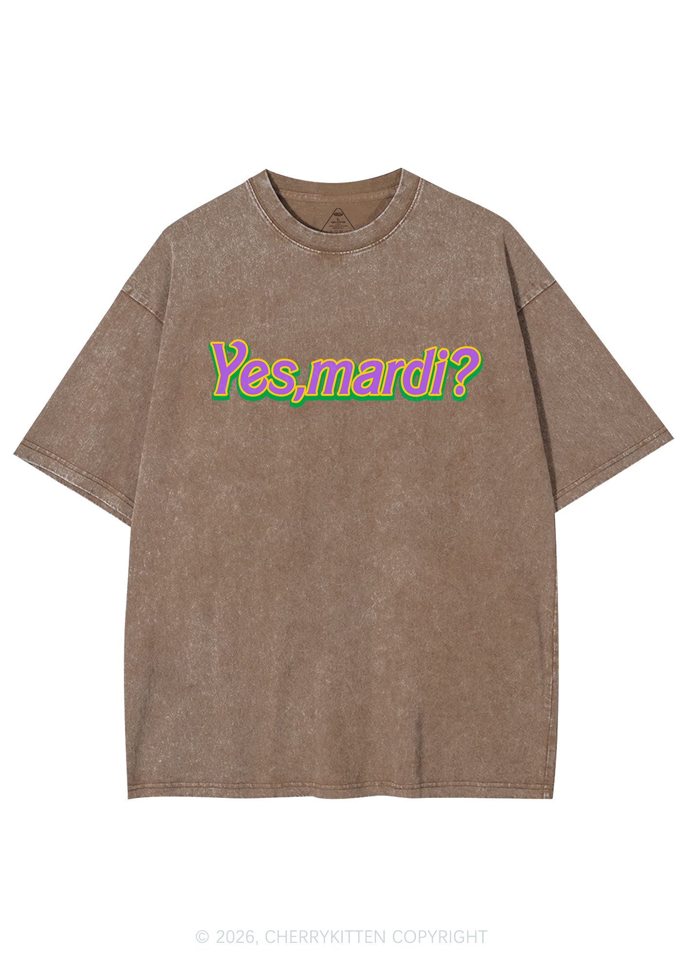 Yes Mardi Y2K Shirts Washed Tee Cherrykitten