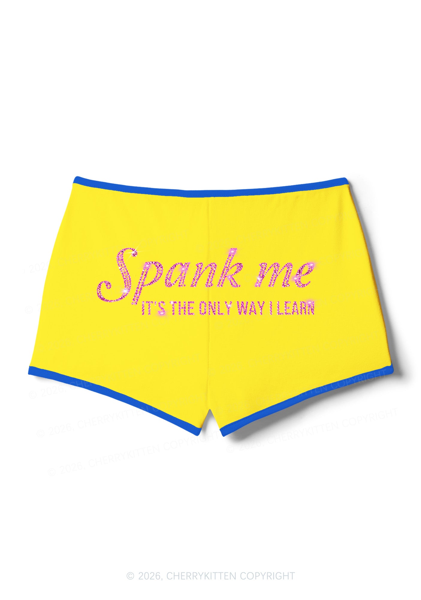 Rhinestone Spank Me Y2K Booty Shorts Cherrykitten