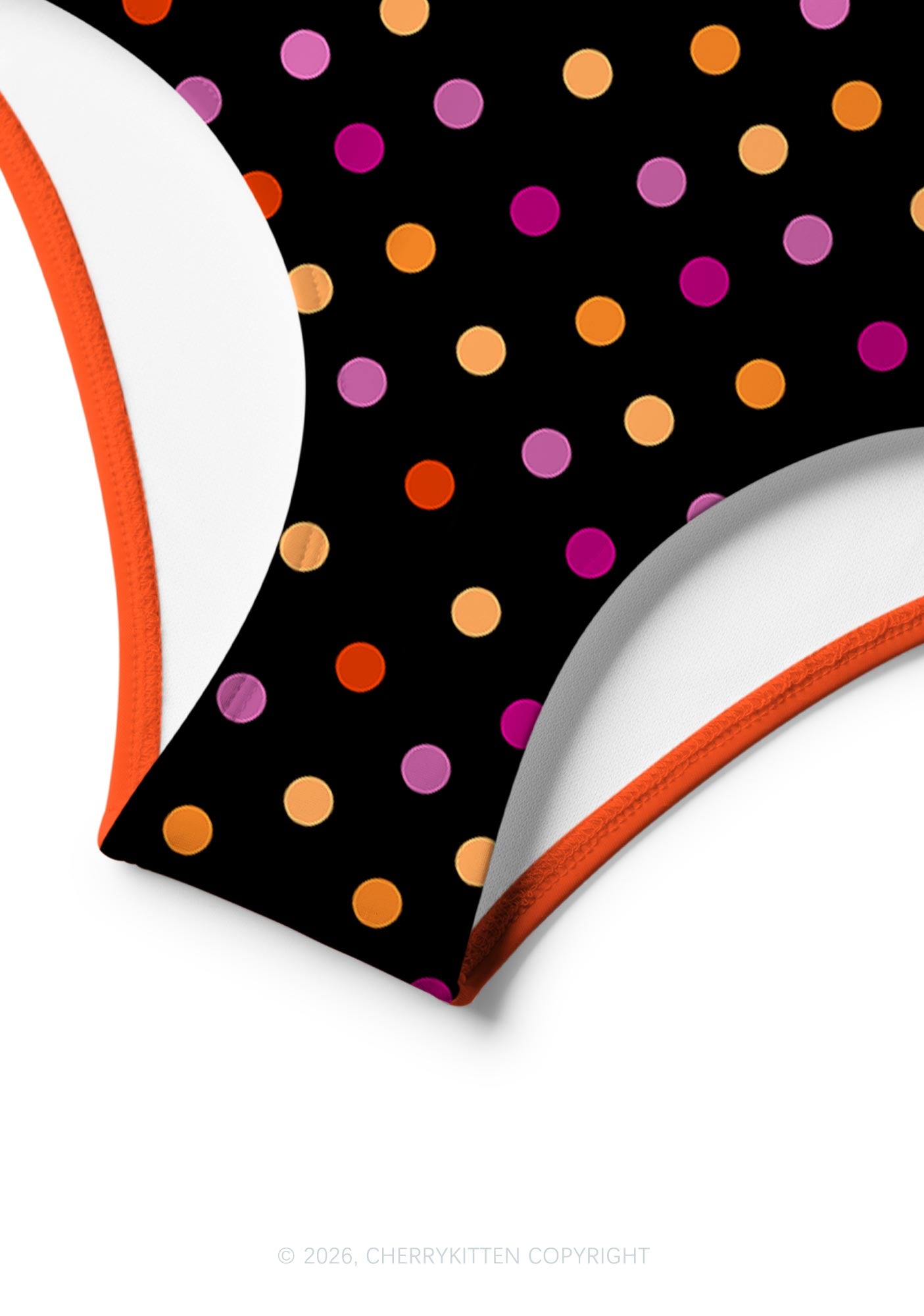 Lesbian Dots Pride Y2K Print Bikini Set Cherrykitten