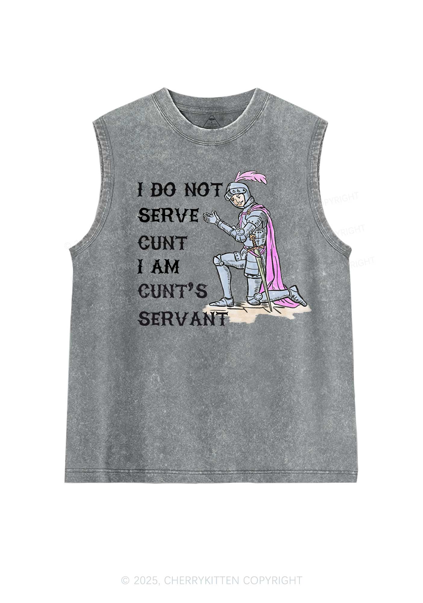 I Am Cxxt Servant Y2K Washed Muscle Tank Cherrykitten