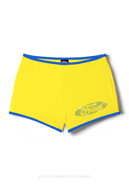 Rhinestone Fried Y2K Booty Shorts Cherrykitten