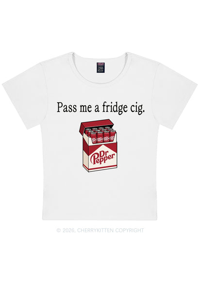 Pass Me A Fridge Cig Red Drinks Y2K Baby Tee Cherrykitten
