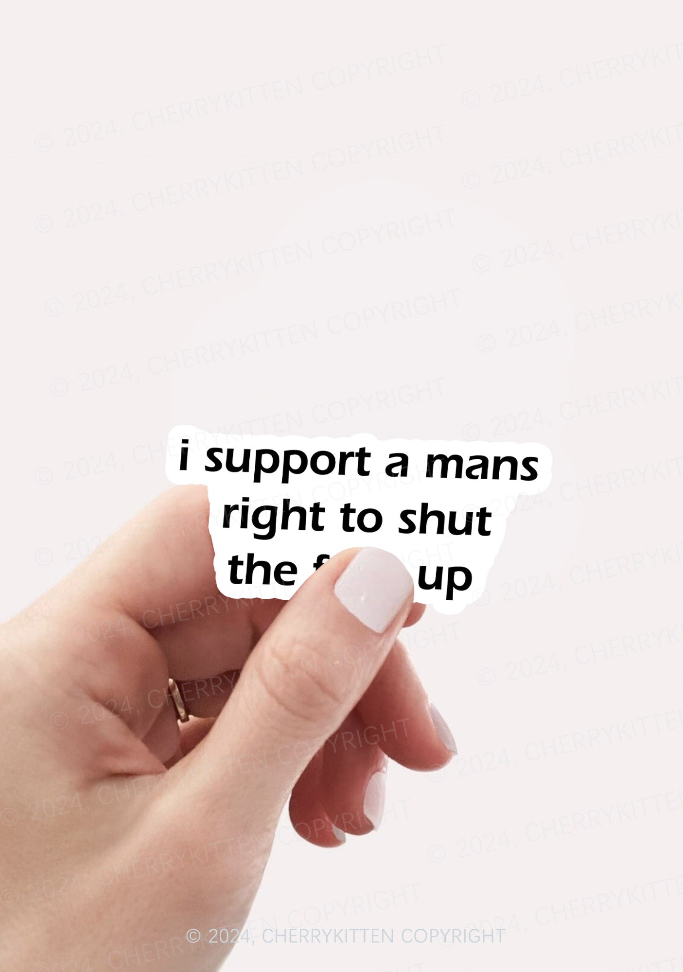 I Support A Mans Right 1Pc Y2K Sticker Cherrykitten