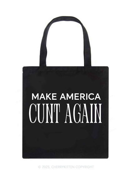 Make America Cxxt Again Y2K Canvas Tote Bag Cherrykitten