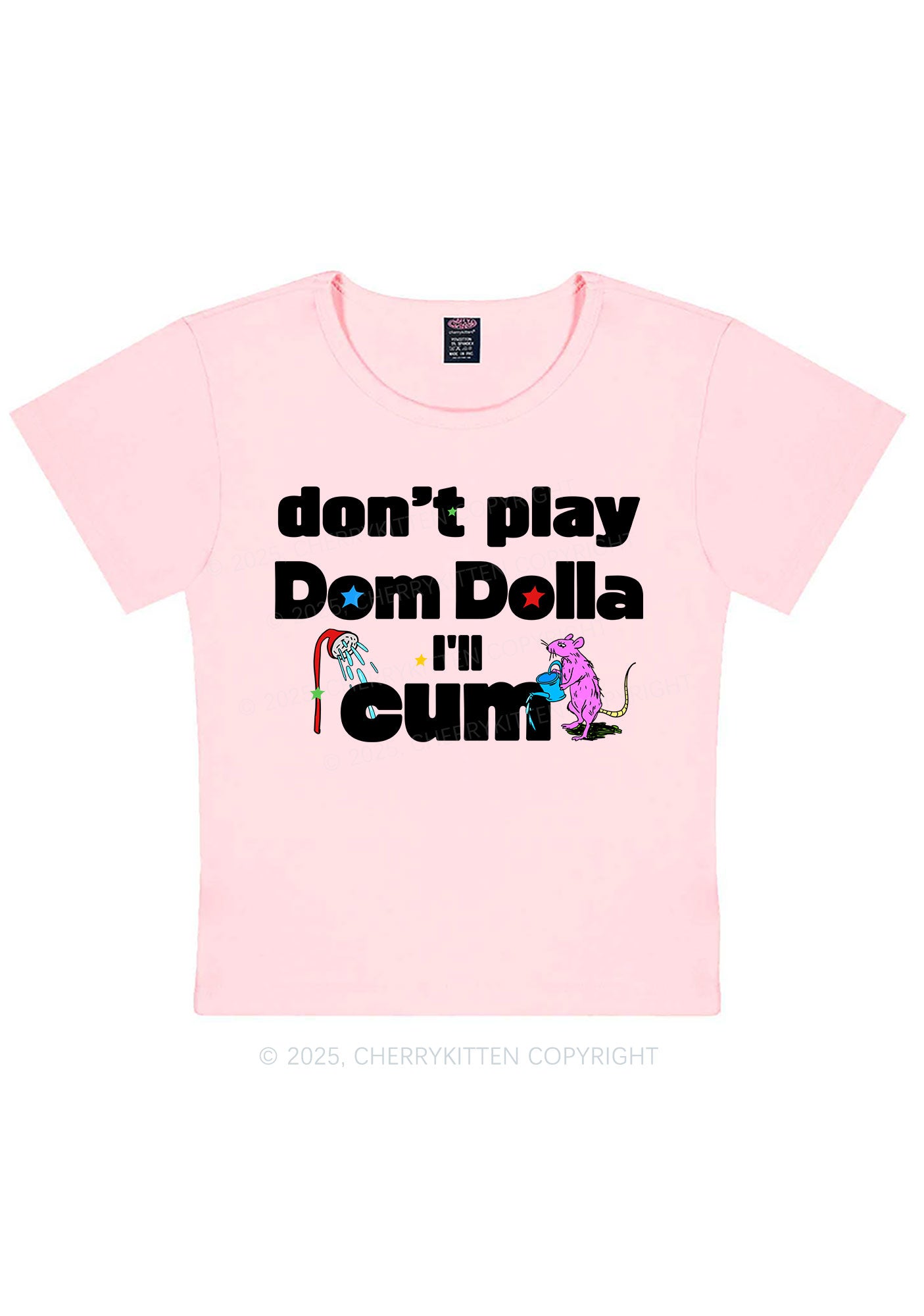 Do Not Play Dom Y2K Baby Tee Cherrykitten