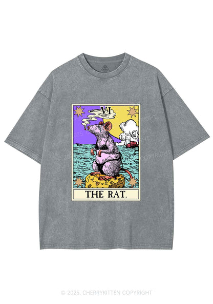 The Rat Smoking Y2K Shirts Washed Tee Cherrykitten