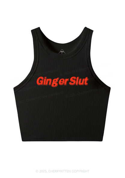 Ginger Slxt Y2K Crop Tank Top Cherrykitten