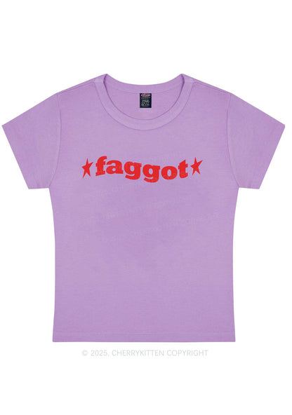 Red Faggot Pride Y2K Baby Tee Cherrykitten