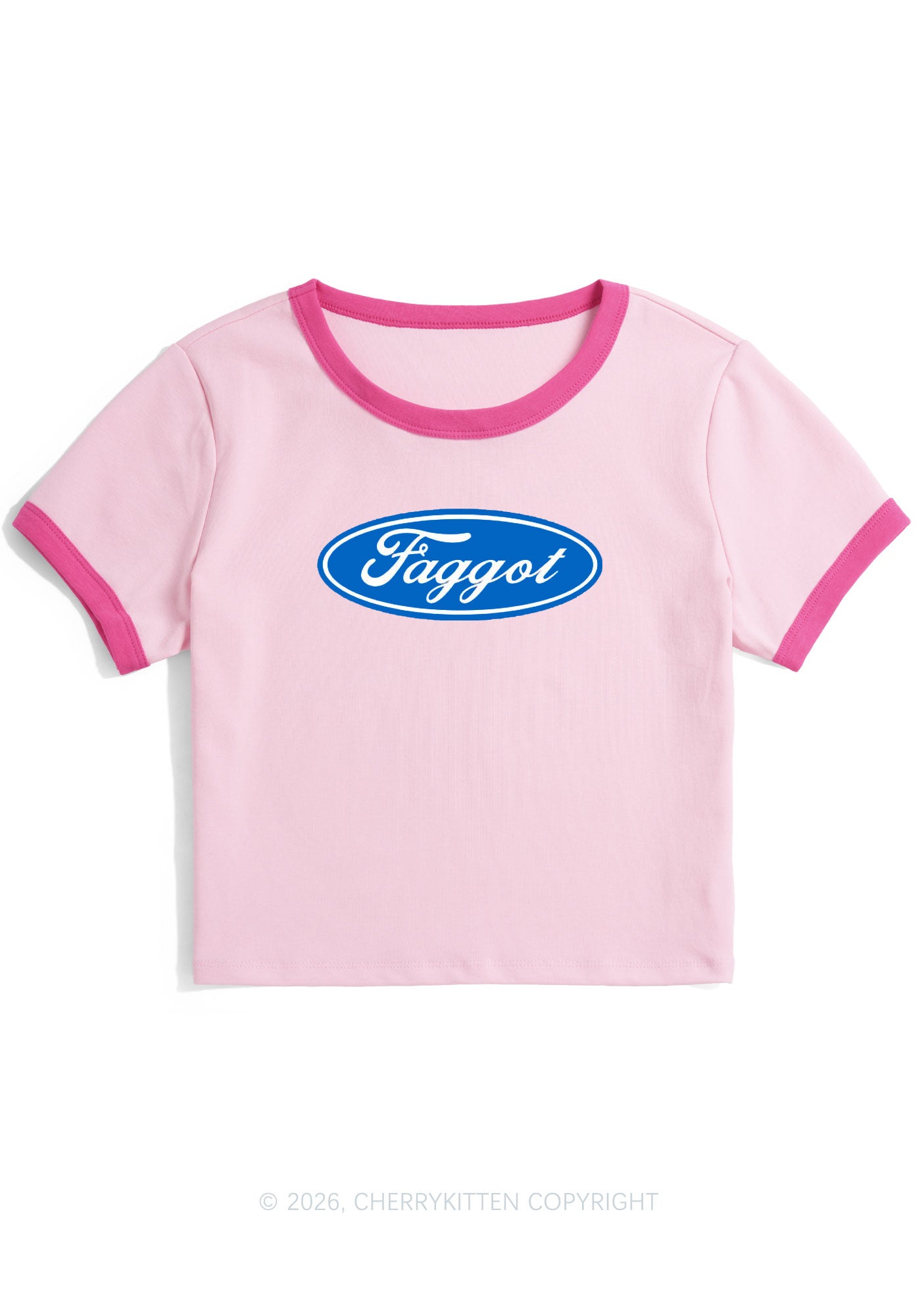 Faggot Pride Y2K Ringer Tee Cherrykitten