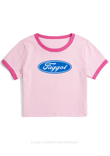 Faggot Pride Y2K Ringer Tee Cherrykitten