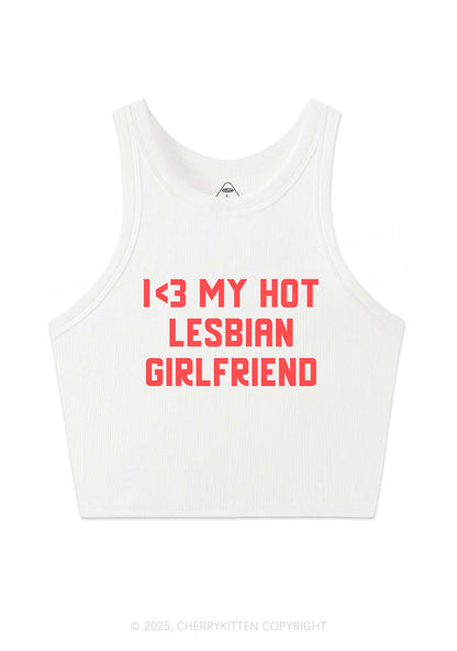 My Hot Lesbian GF Pride Y2K Crop Tank Top Cherrykitten