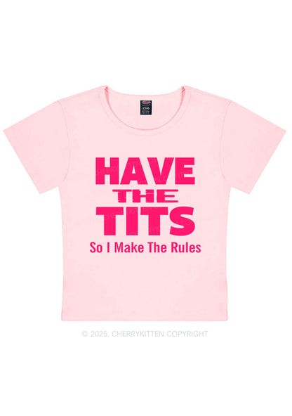 I Make Rules Y2K Baby Tee Cherrykitten