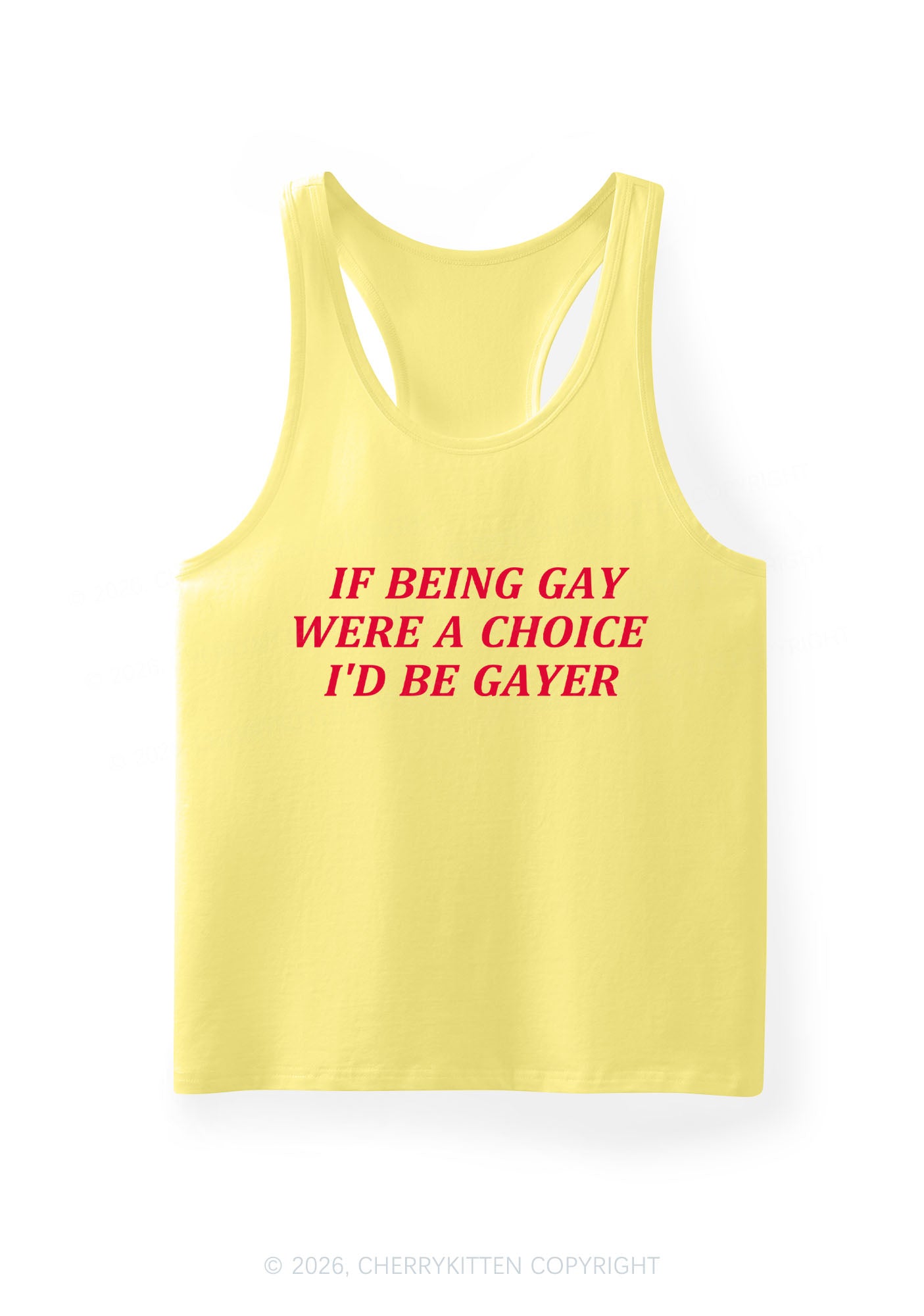 Being Gay Were A Choice Pride Y2K Men Racerback Tank Top Cherrykitten