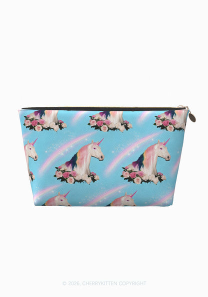 Blue Unicorn Y2K Makeup Bag Cherrykitten