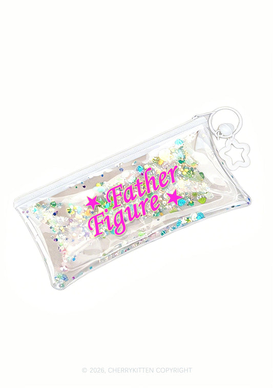 Father Figure Y2K Quicksand Transparent Pencil Pouch Cherrykitten