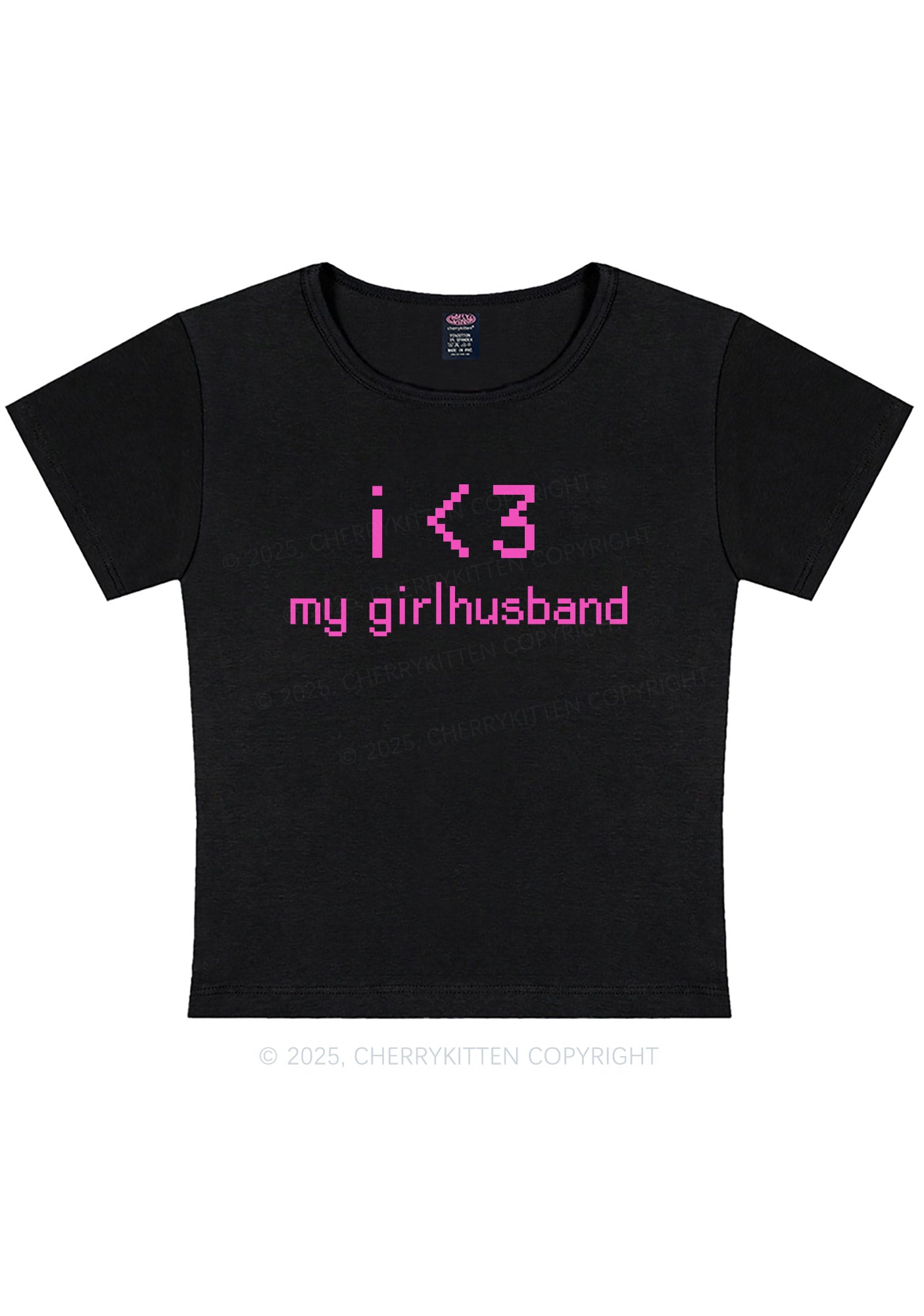 I Love My Girlhusband Y2K Baby Tee Cherrykitten