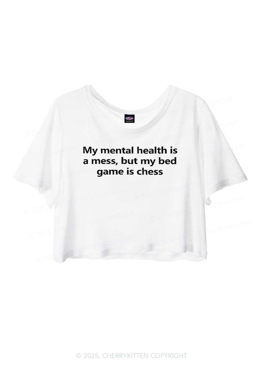 My Mental Health Is Mess Y2K Sheer Crop Tee Cherrykitten