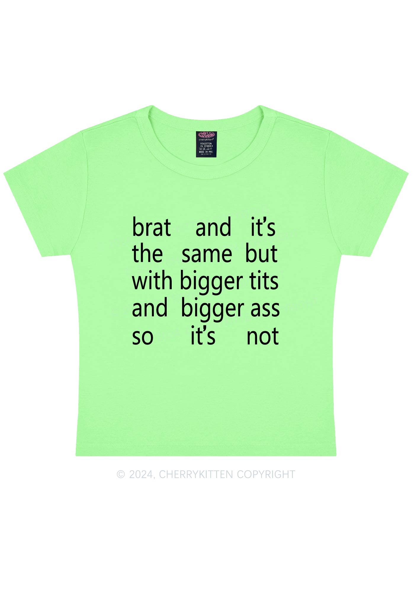 Brat The Same Y2K Baby Tee Cherrykitten