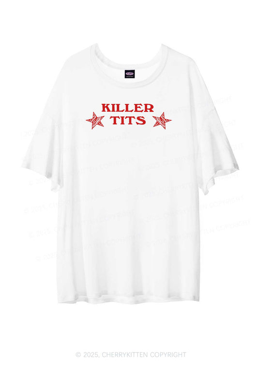 Killer Txts Y2K Sheer Boyfriend Tee Cherrykitten