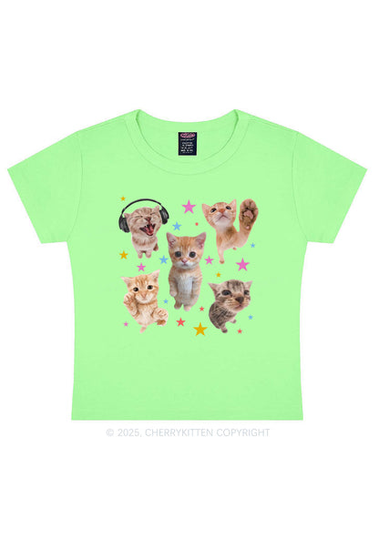 Adorable Cats Y2K Baby Tee Cherrykitten