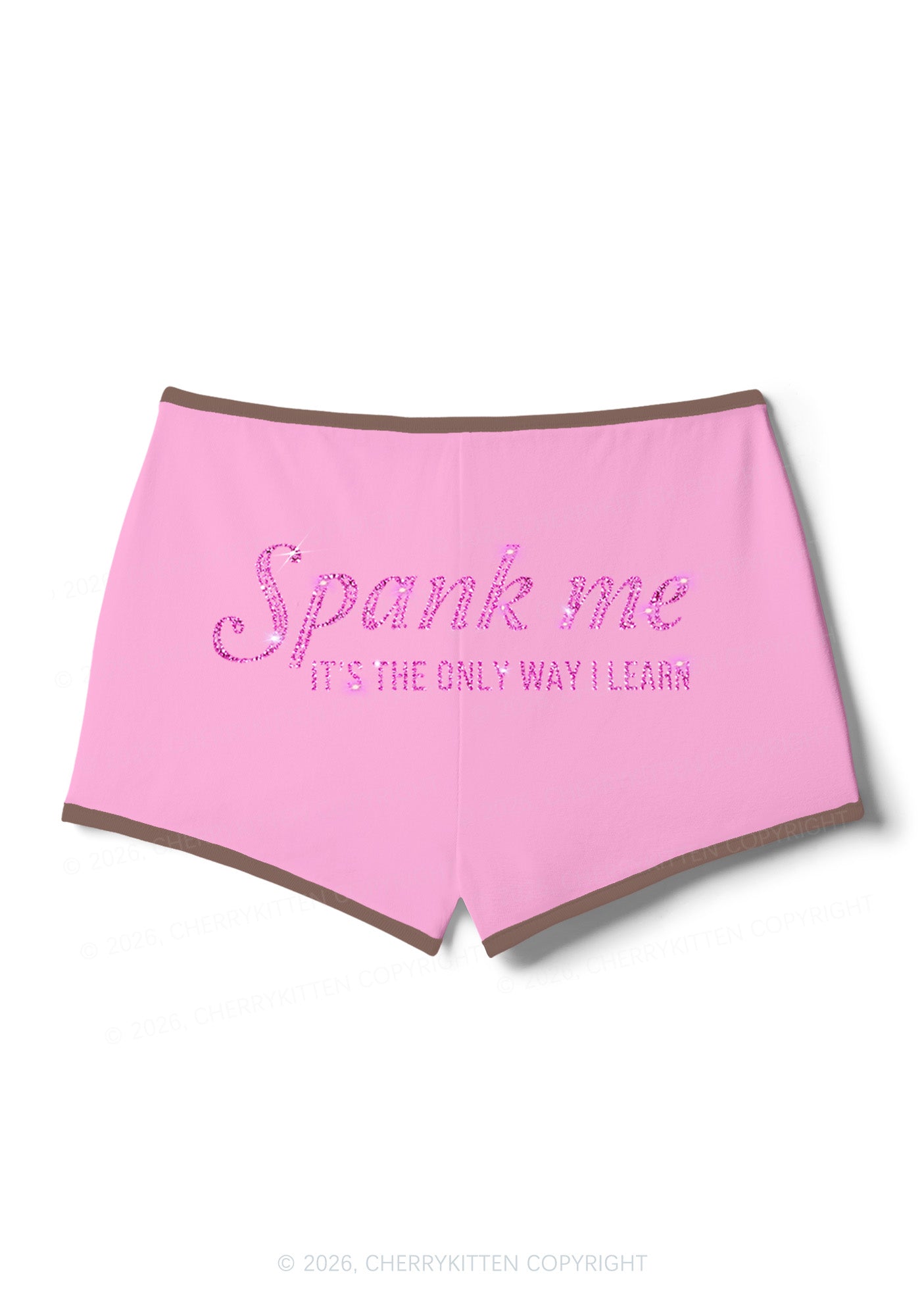 Rhinestone Spank Me Y2K Booty Shorts Cherrykitten