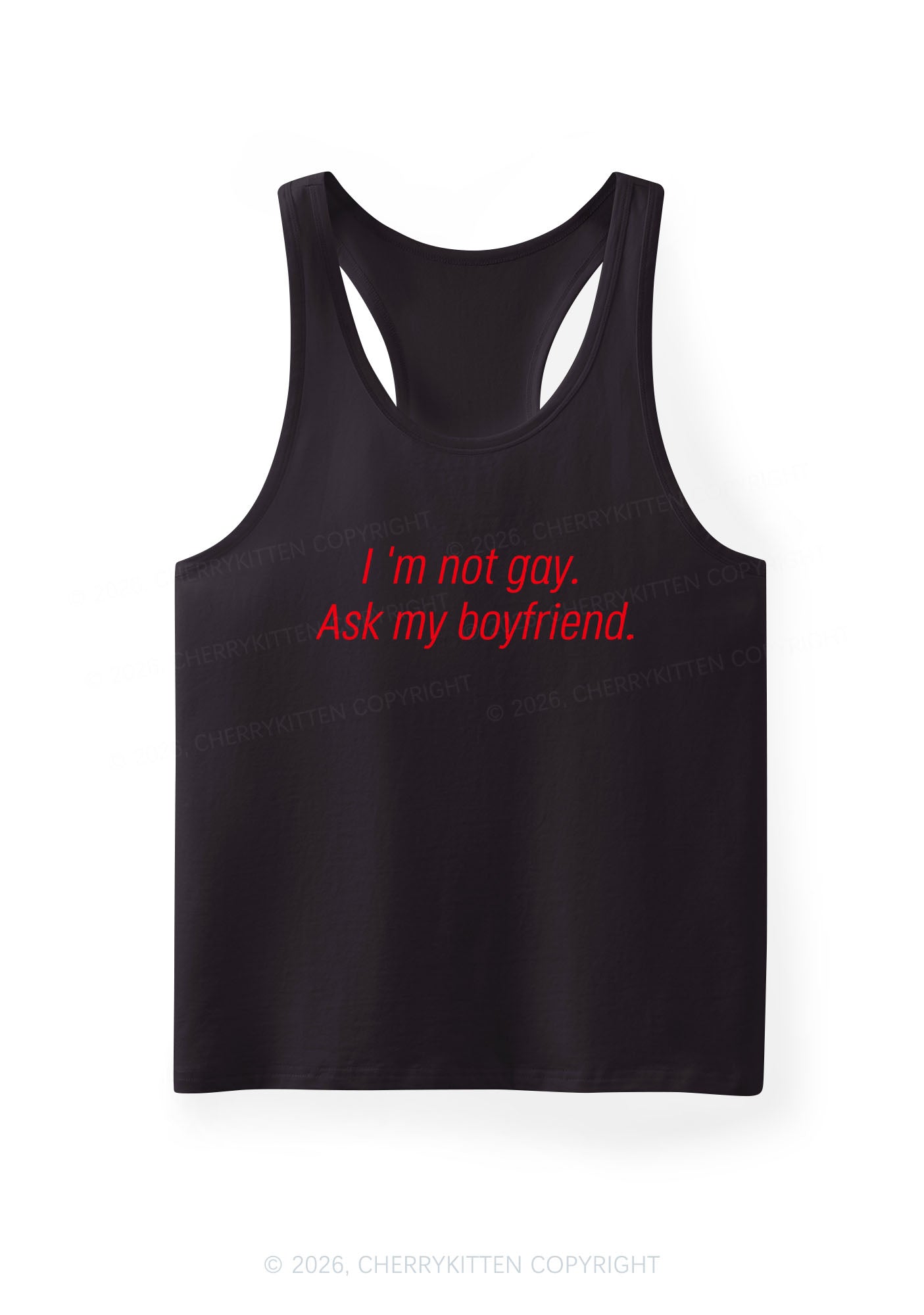 Im Not Gay Pride Y2K Men Racerback Tank Top Cherrykitten