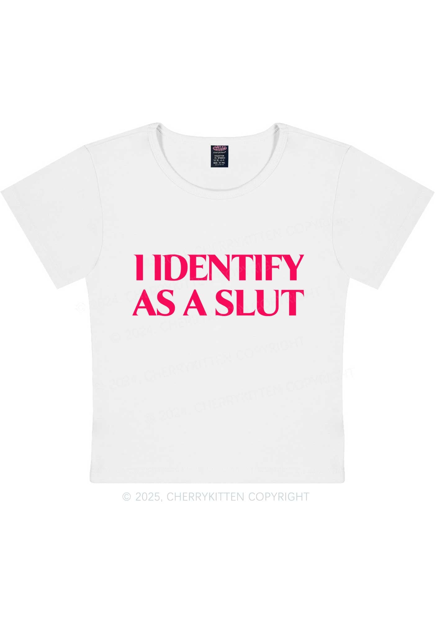 Identify As A Slxt Y2K Baby Tee Cherrykitten