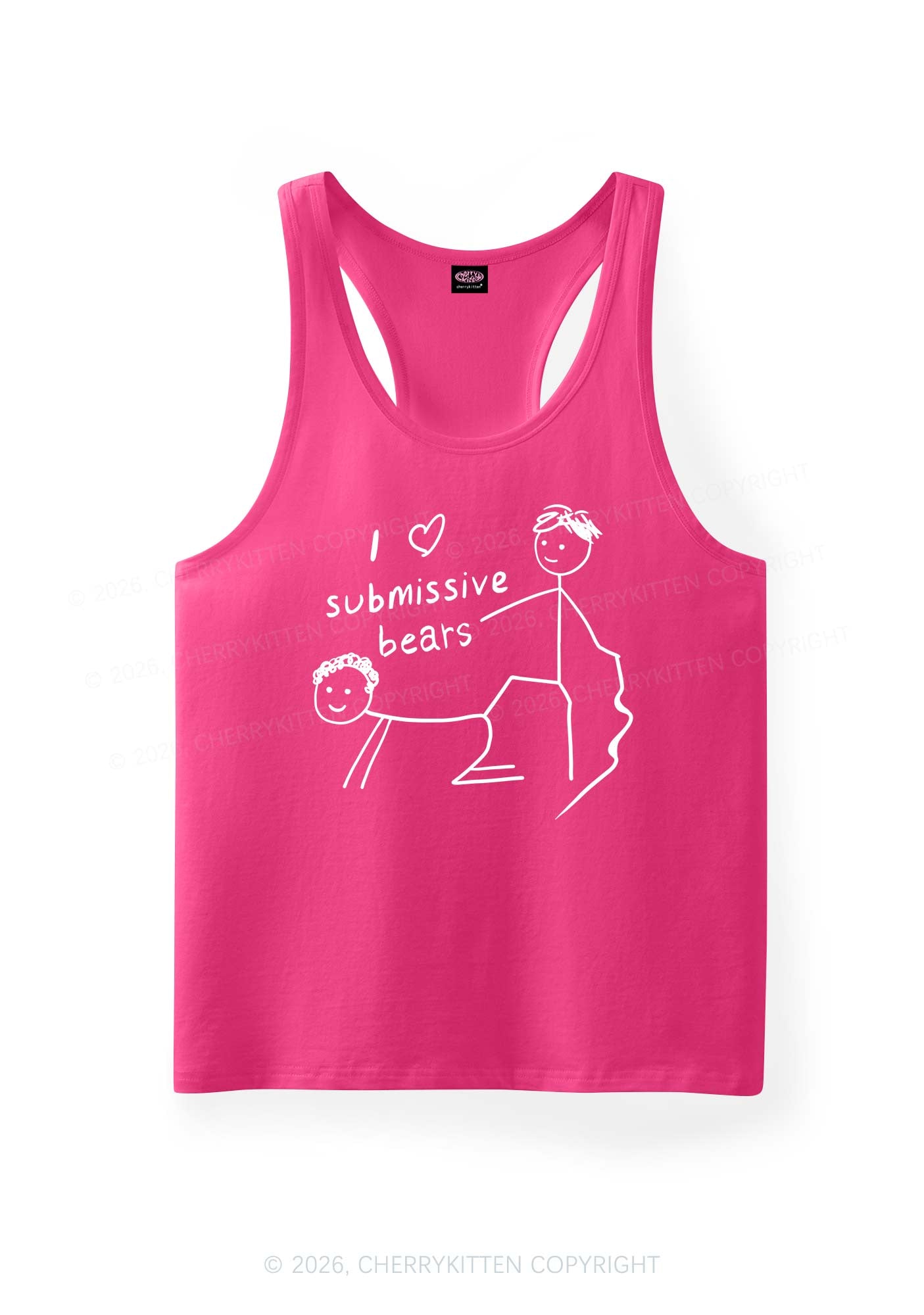 I Love S Bears Y2K Men Racerback Tank Top Cherrykitten