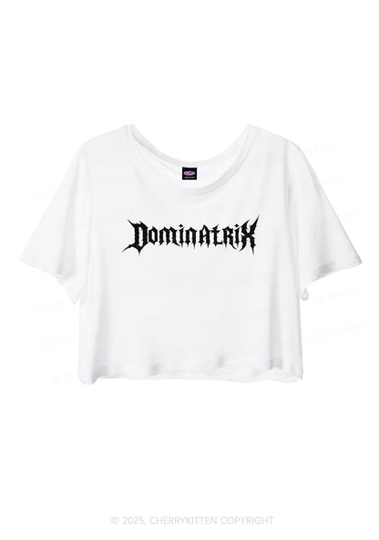 Dominatrix Y2K Sheer Crop Tee Cherrykitten