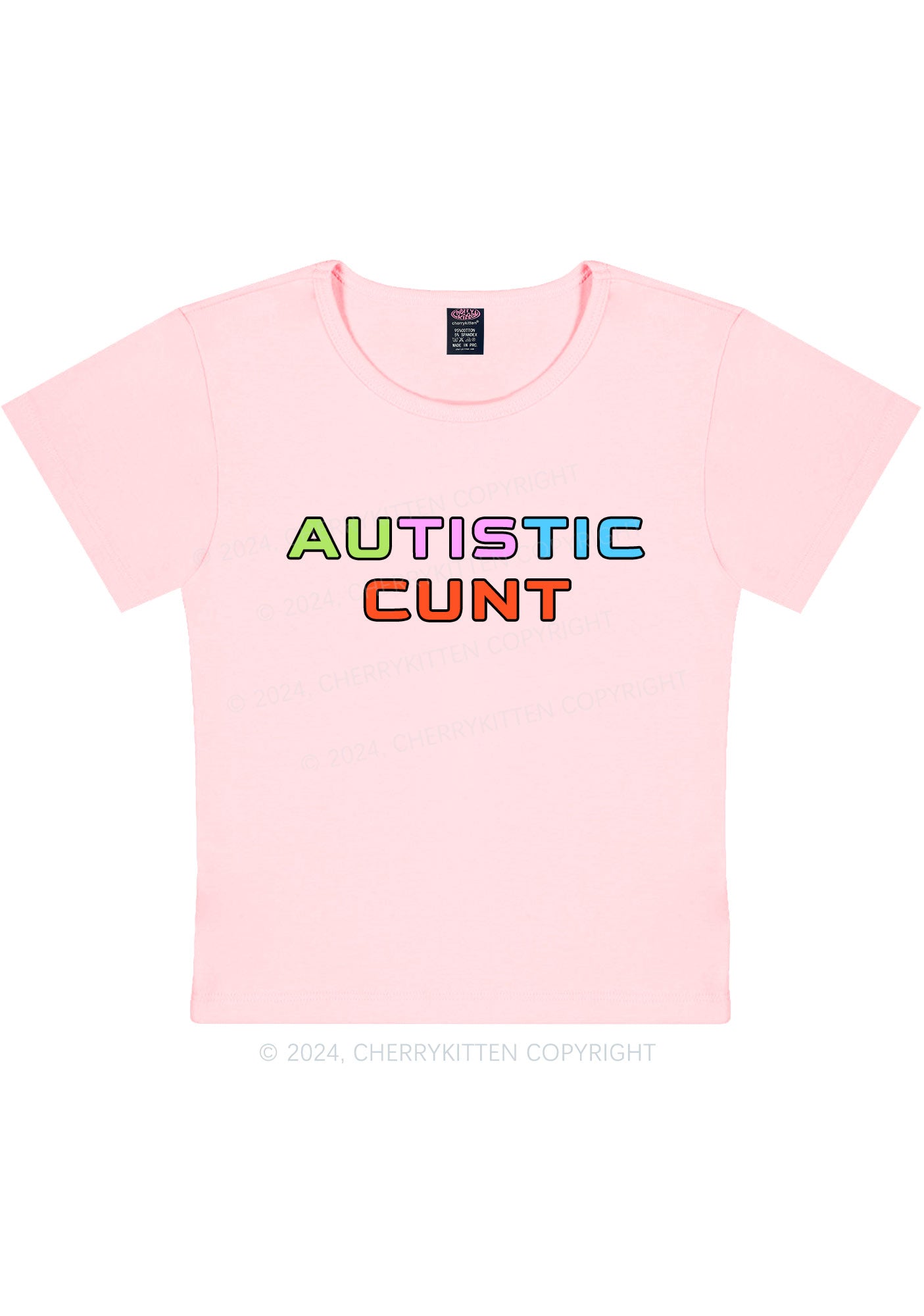 Autistic Cxxt Y2K Baby Tee Cherrykitten