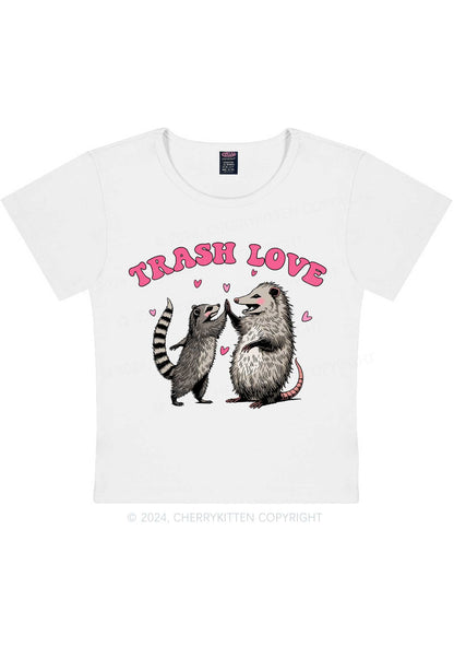 Trash Love Y2K Valentine's Day Baby Tee Cherrykitten