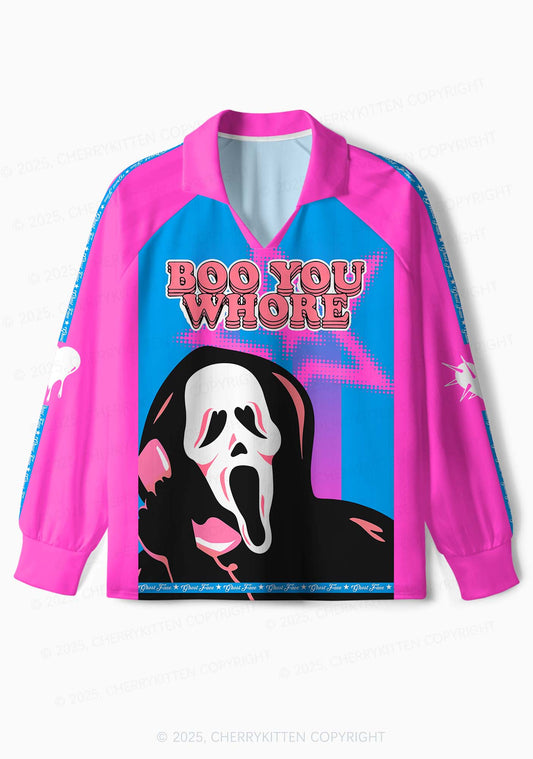 Custom Halloween Skeleton Boo You Hore Y2K Sport Long Sleeve Jersey Shirts Cherrykitten