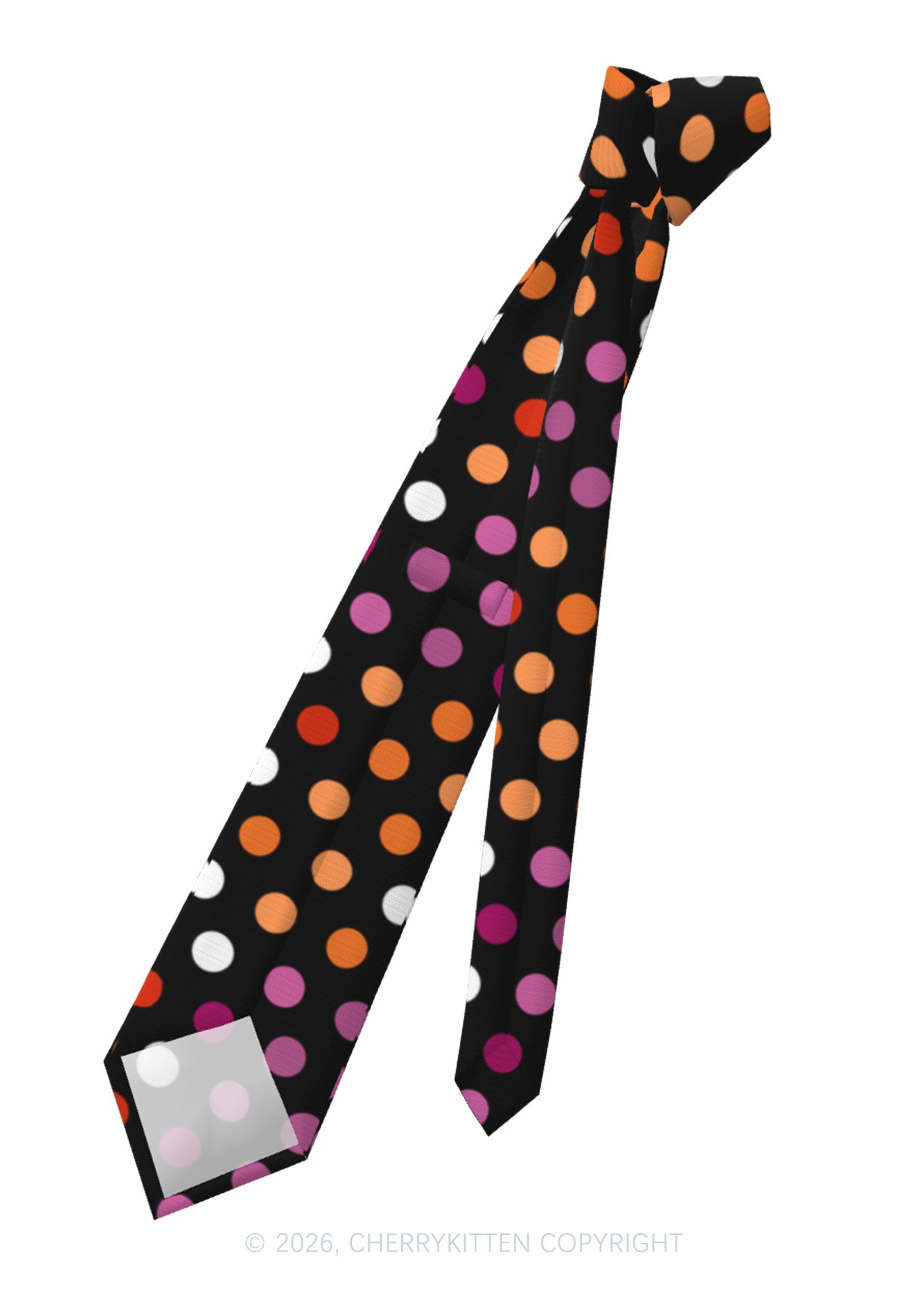Lesbian Dots Pride Y2K Necktie Cherrykitten