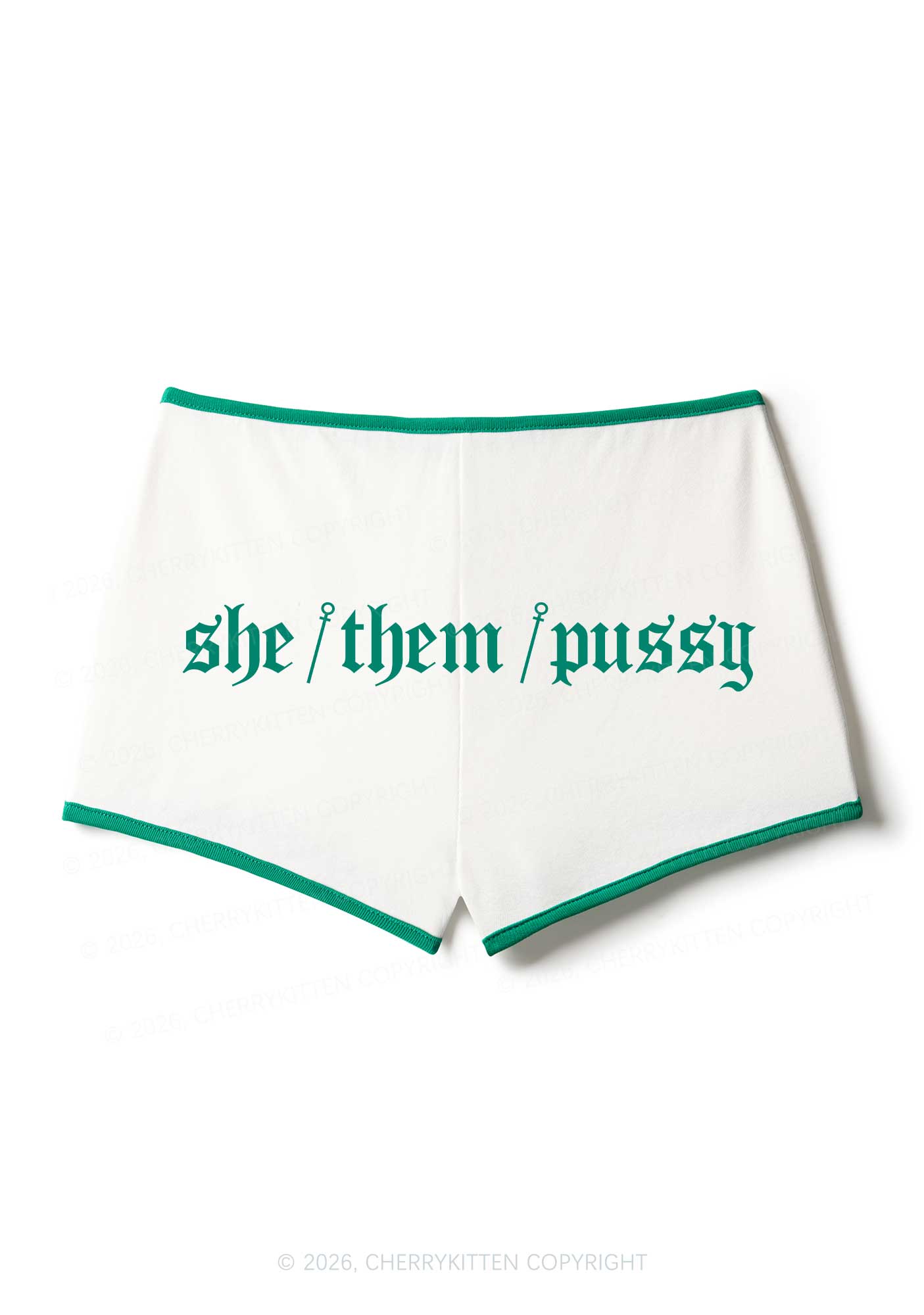 She Them Puxxy Pride Y2K Booty Shorts Cherrykitten