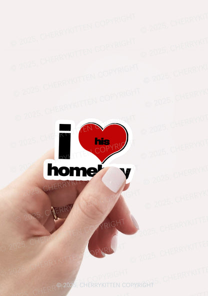 I Love His Homeboy 1Pc Y2K Sticker Cherrykitten