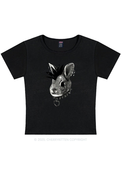 Curvy Custom Punk Pet Y2K Baby Tee Cherrykitten